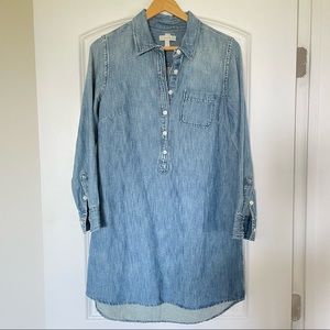 J Crew Chambray Shirt Dress Size 4